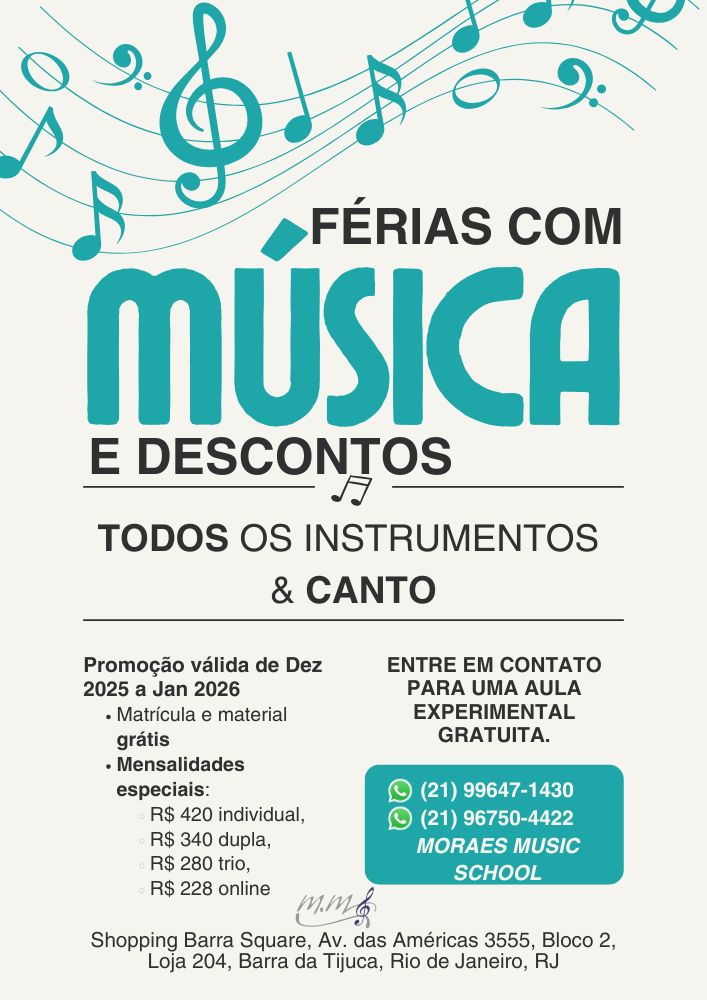 FÉRIAS COM DESCONTO Dez 2025 a Jan 2026 Matrícula e material grátis Planos especiais 420 individual, 340 dupla, 280 trio, 228 online